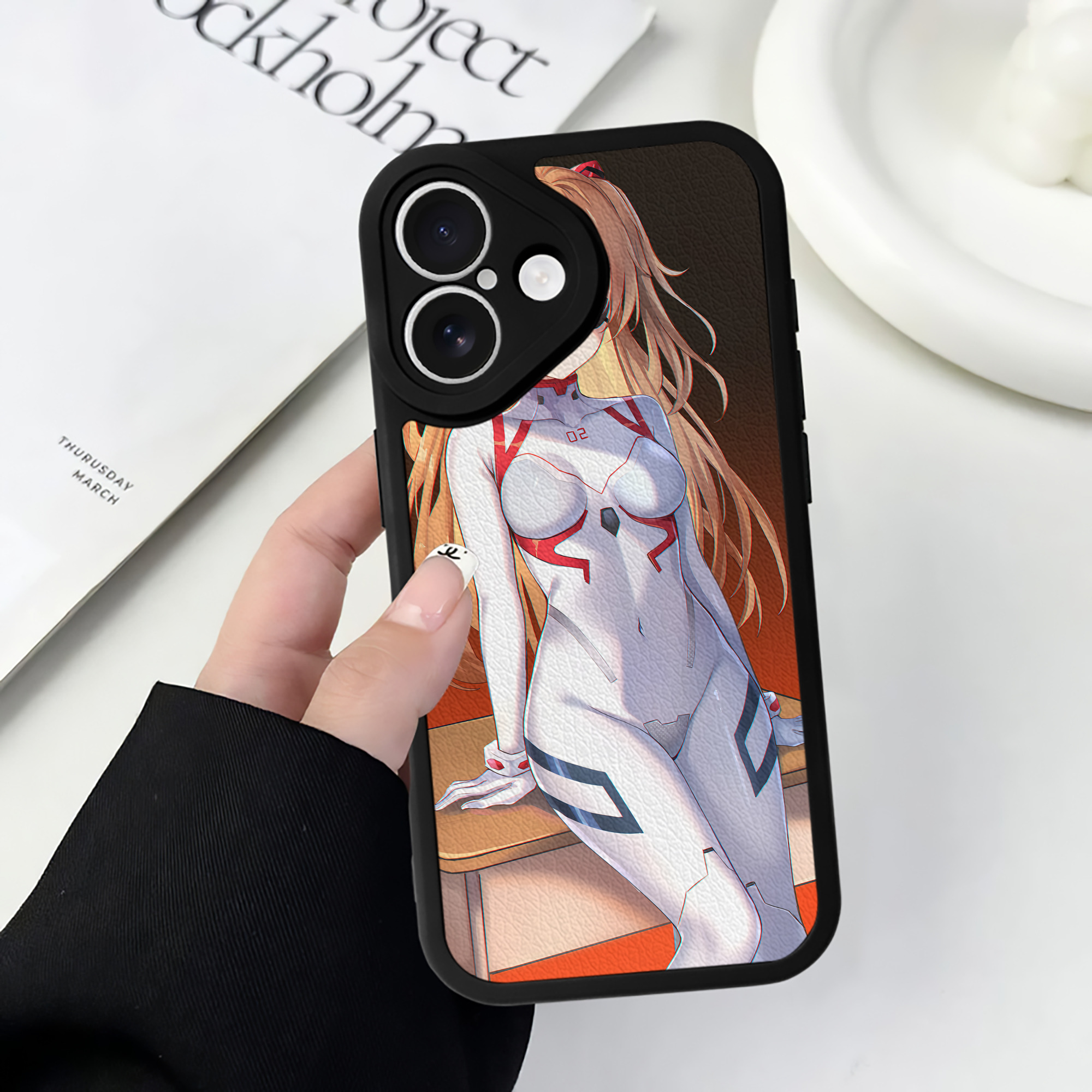 （画像用） EVA 新世紀エヴァンゲリオン 【iPhone 16シリーズ対応】シリコンスマホケース（レザー調） 材質：シリコン